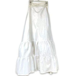Under Cover Sz 11 Vintage Petticoat White Full Length Tiered Tulle Ruffle Skirt